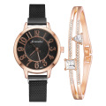 Montre de mode Ensemble cadeau femmes beau bracelet montres ensemble avec boîte-cadeau strass montre-bracelet ensemble de bracelet pour la fête en gros